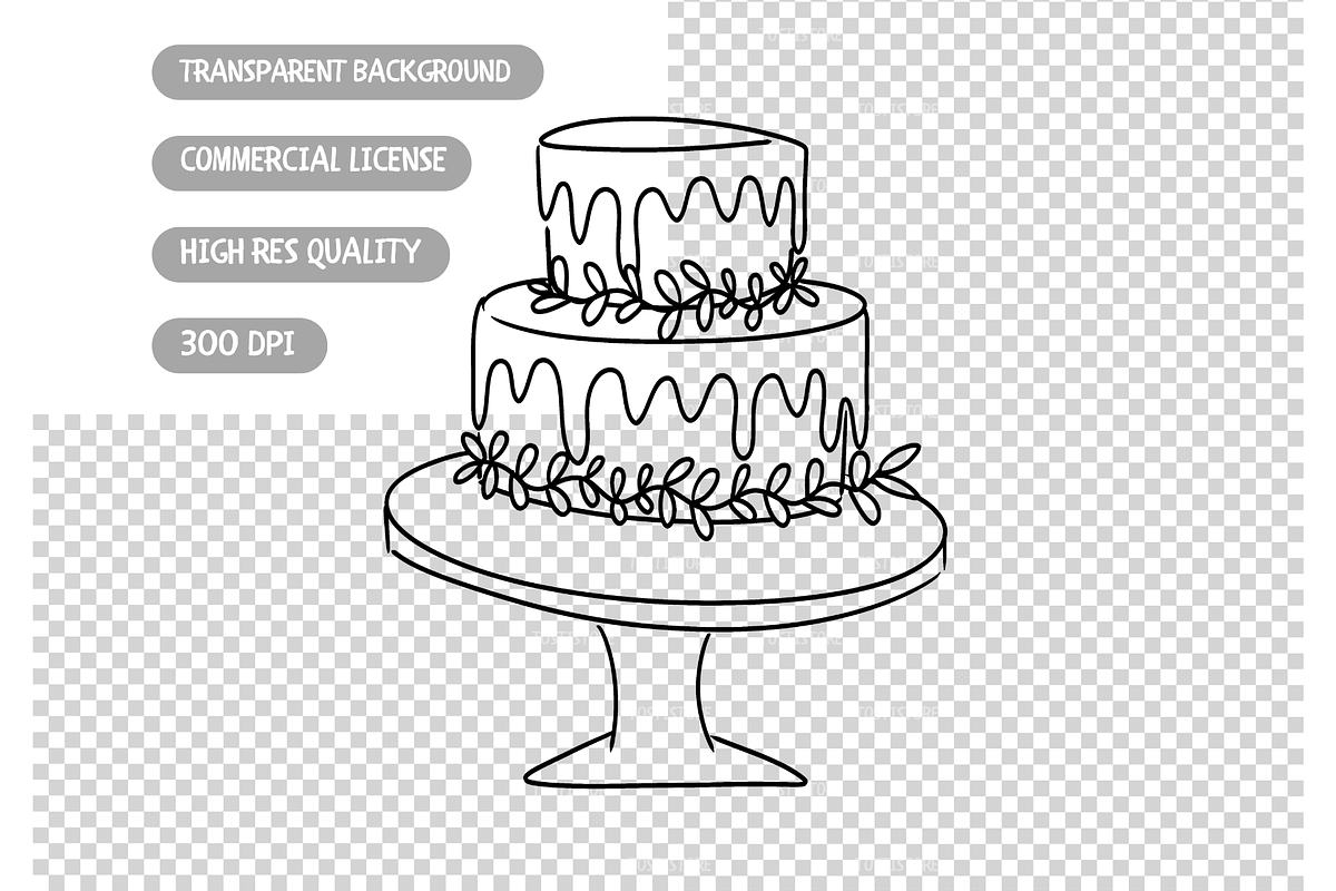 Whimsical Wedding Icons Clipart, an Illustration by TatiMockup (Photo 6 of 6)