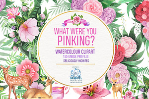 Super Pink Floral Bundle 151 PNGs