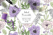 Inked Periwinkle Patterns & Motifs, a Pattern Graphic by Zeesi Design Garden (Thumbnail 1 of 9)
