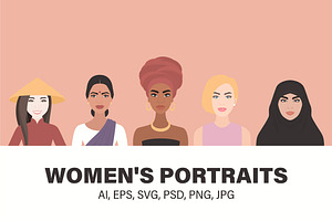 Women. Vector Set., an Illustration by Gomolach