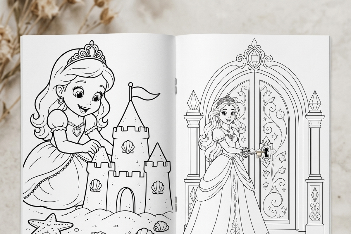 Magical Princess Coloring Book Vol25, a Person Illustration by ikarifq shop (Photo 5 of 7)