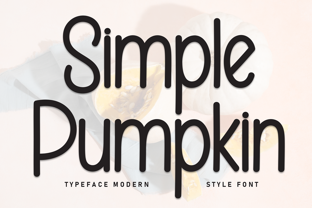Simple Pumpkin | Script Font, a Script Font by Scratchones (Photo 1 of 8)