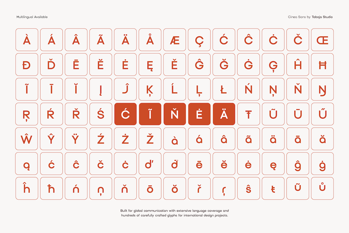 TBJ Cinea Sans Uniwidth Geometric, a Sans Serif Font by Taboja Studio (Photo 4 of 16)
