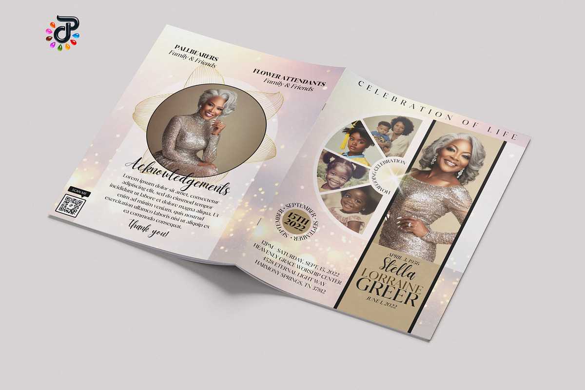 Elegant Canva Obituary Template, a Brochure Template by Protech Design ENT (Photo 5 of 9)
