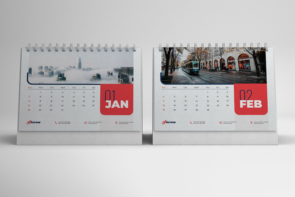 Desk Calendar 2024, a Stationery Template by Uiparvin (Photo 2 of 2)
