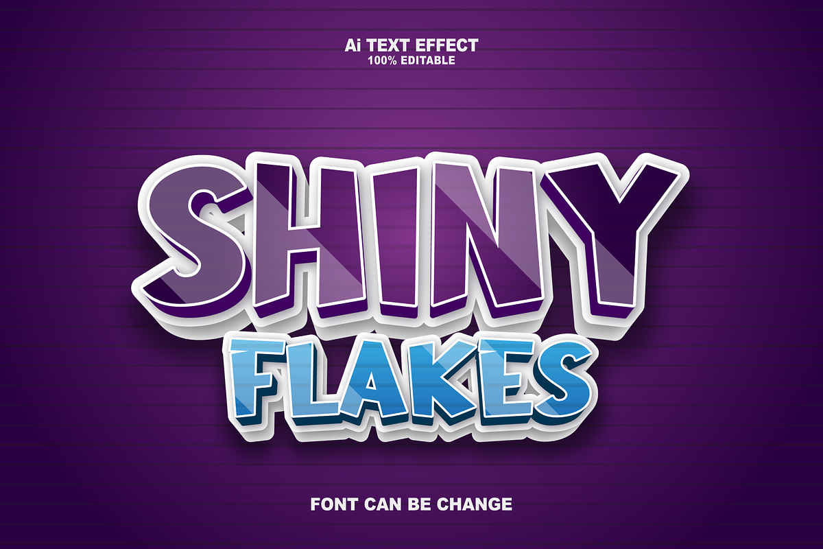Shiny Flakes Editabele Text Effects., a Layer Style Add-On by ModalTampang