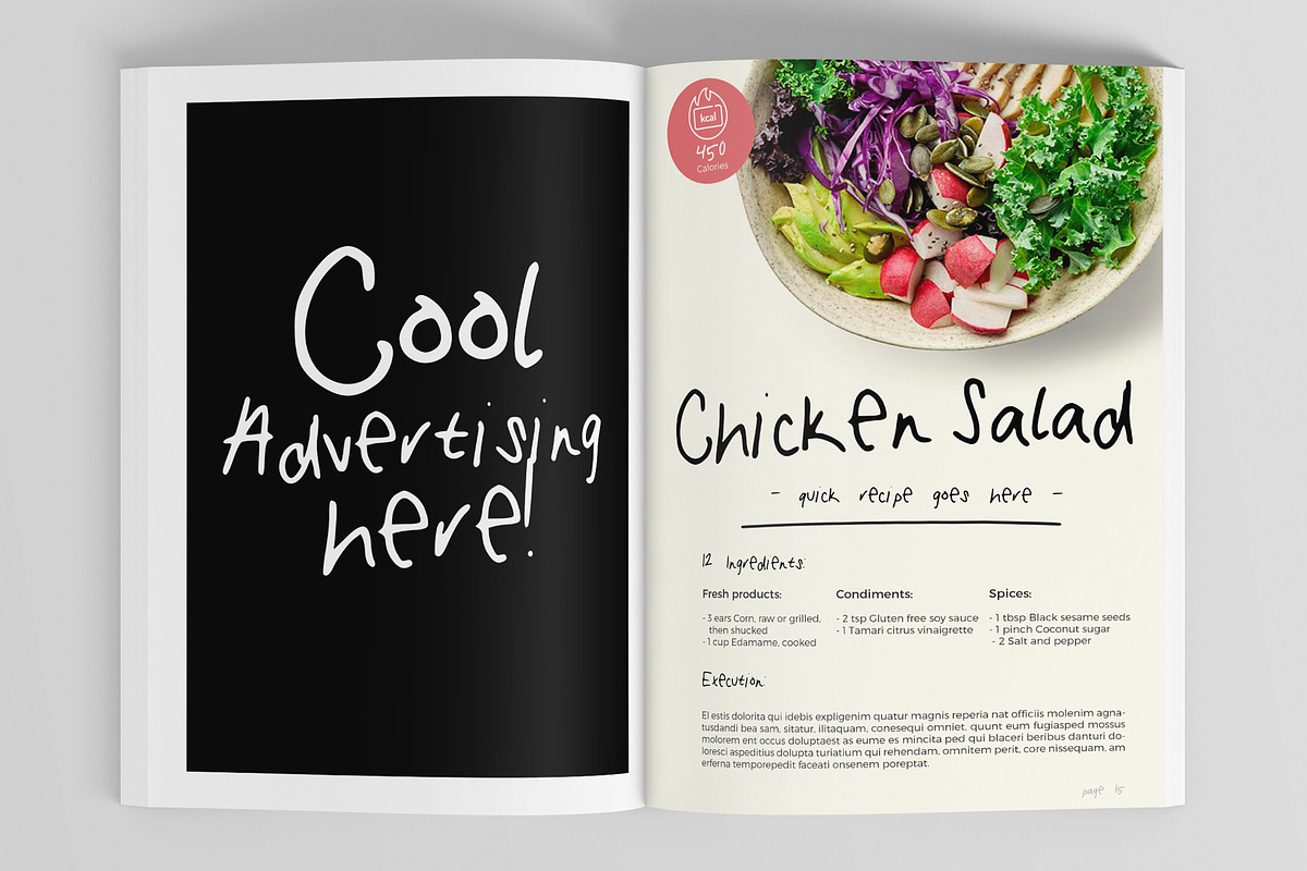 32 Pages Cool CookBook Magazine, a Magazine Template by DeLaGranSiete (Photo 9 of 11)