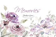 Watercolor Purple Blush Flowers, an Illustration by Feather Grace Designs (Thumbnail 9 of 9)
