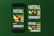 Green Football Tournament Flyer Set, a Flyer Template by graphicook (Thumbnail 3 of 3)