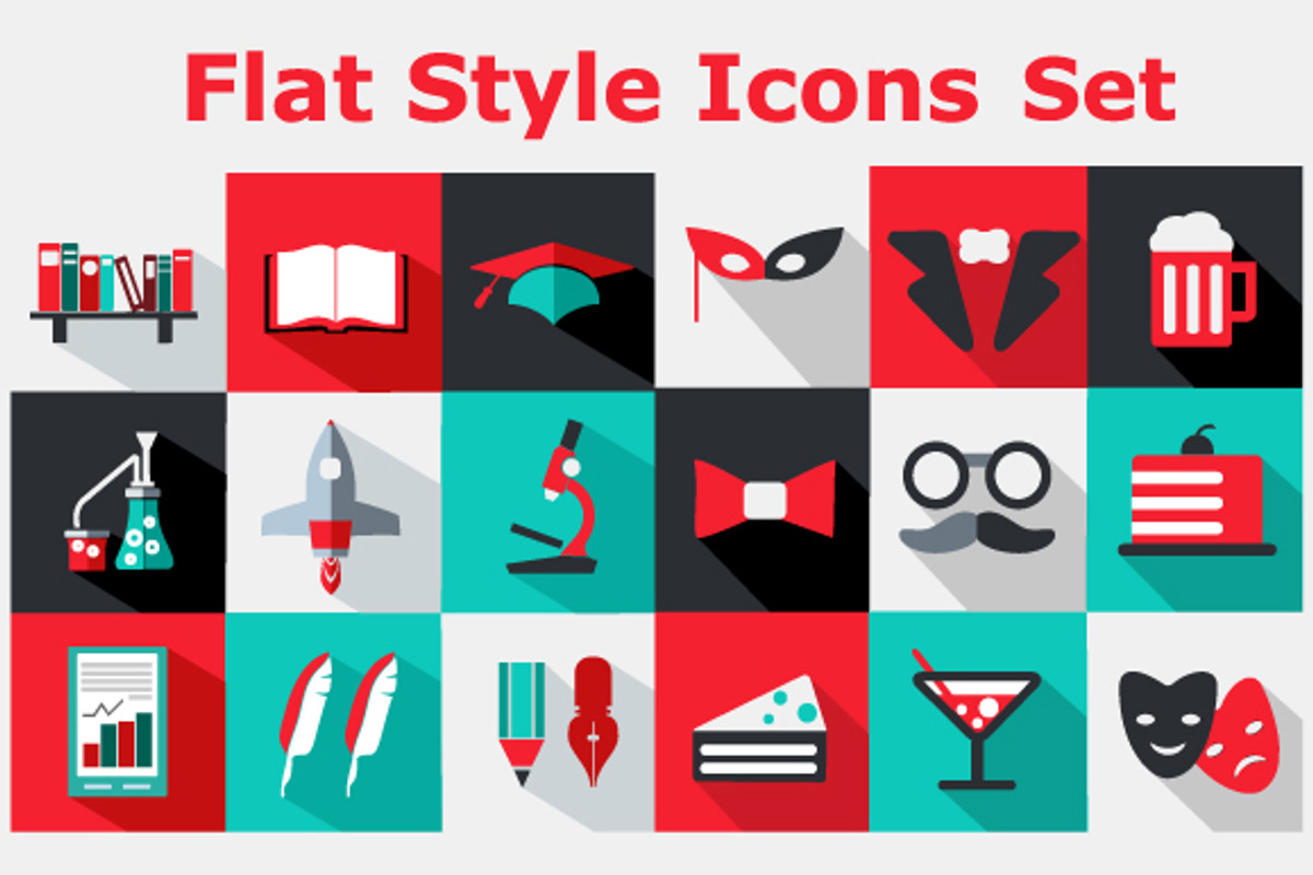 Flat icons set, an Icon by AlexZeL (Photo 1 of 2)