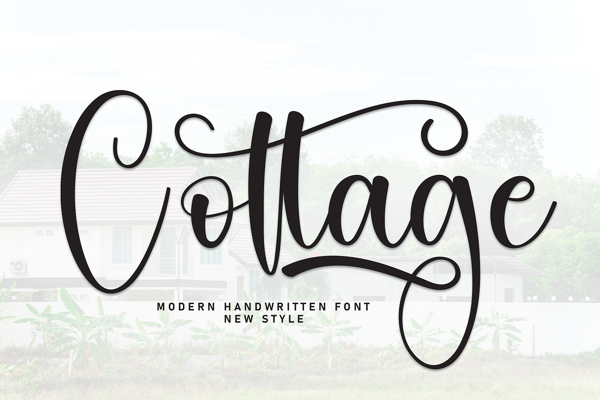 Cottage | Script Font, a Handwritten Font by Scratchones (Photo 1 of 9)