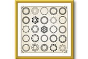 Vintage Big Set of Round Vector, a Decorative Illustration by FineArtStudio (Thumbnail 2 of 3)