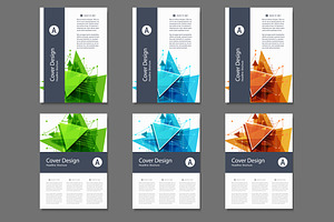 Abstract Triangle Line Brochure