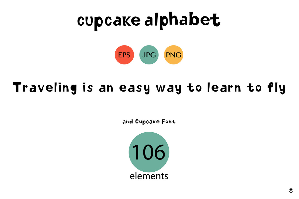 Cupcake Alphabet and font, a Sans Serif Font by Olillia (Photo 5 of 5)