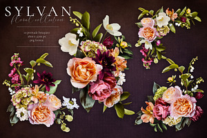 Sylvan Floral Clip Art Collection