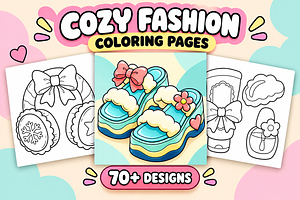Cozy Fashion Coloring Pages #1, a Decorative Illustration by Inkivelle Studio
