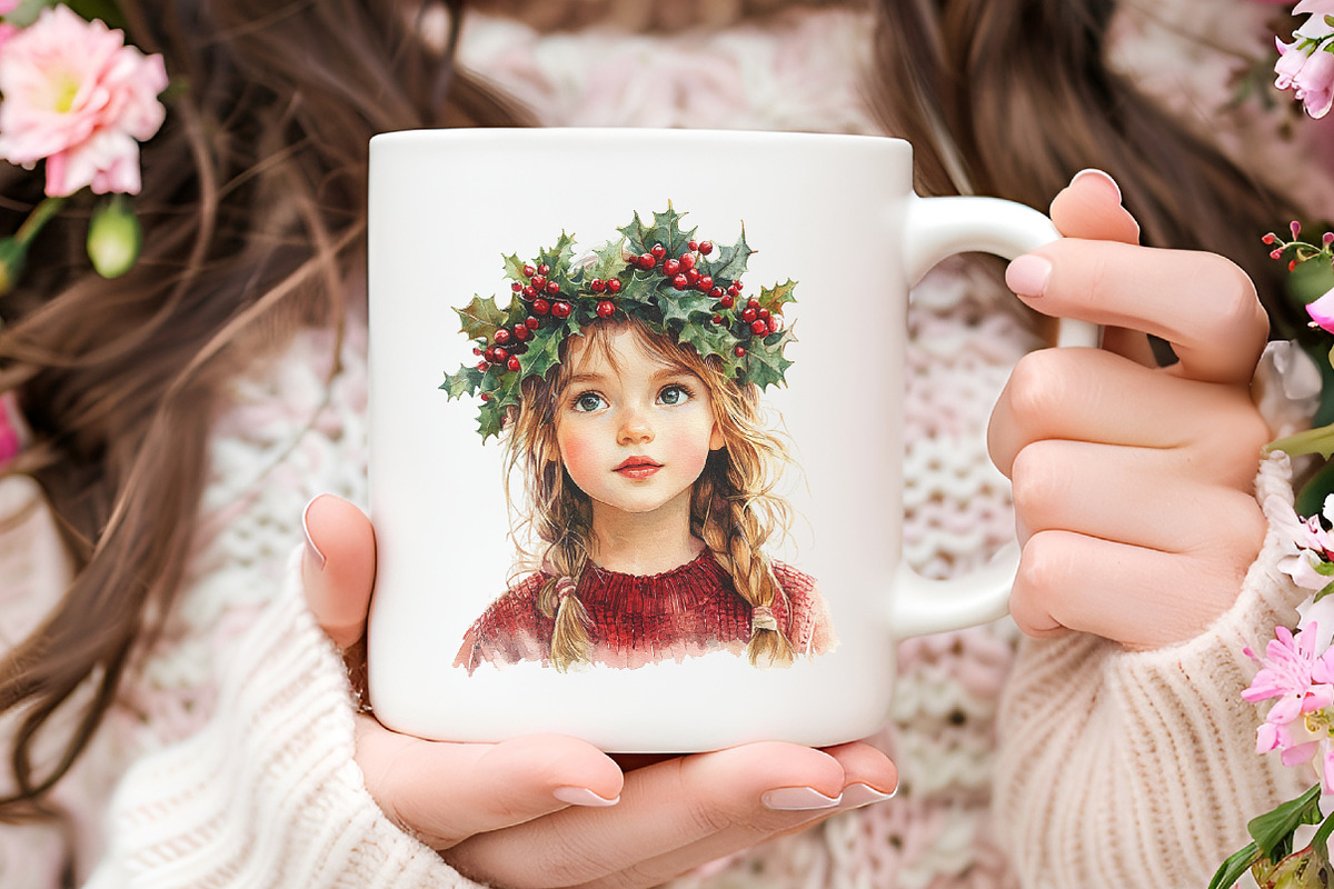 Christmas Cute Girls Sublimation Png, an Illustration by RobertsArt (Photo 4 of 7)