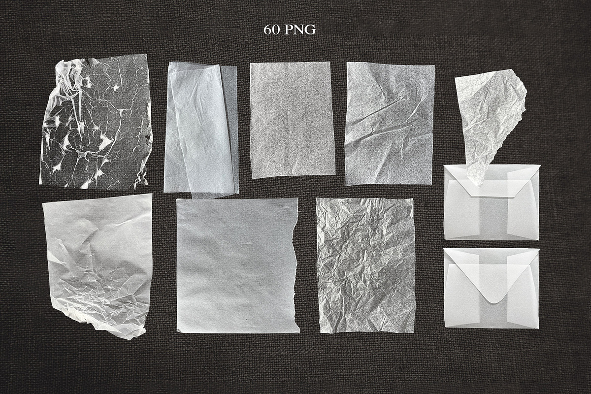PNG Wrinkled Glued Paper Pack, an Object Graphic by Marie T (Photo 8 of 16)