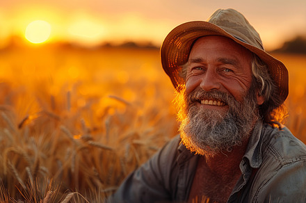 farmer in wheat field, a Photo by Pictures for you!!!!!!!!!
