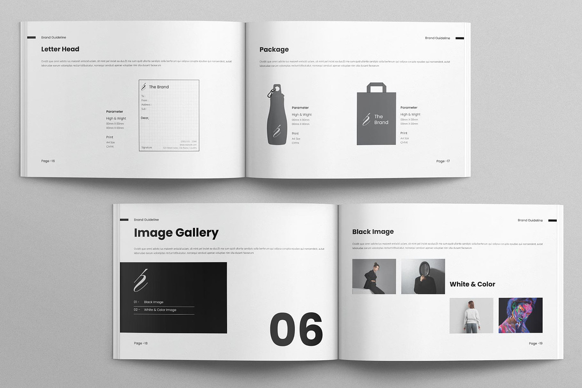 Brand Guideline Template Landscape, a Brochure Template by E-Type (Photo 7 of 8)