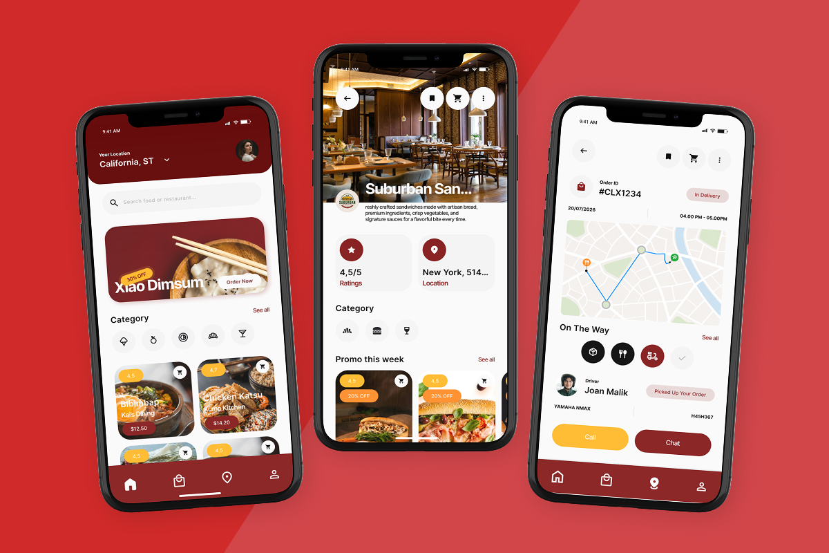 Delicia AI Food Delivery Mobile App, an App Template by trabaskriya (Photo 4 of 5)