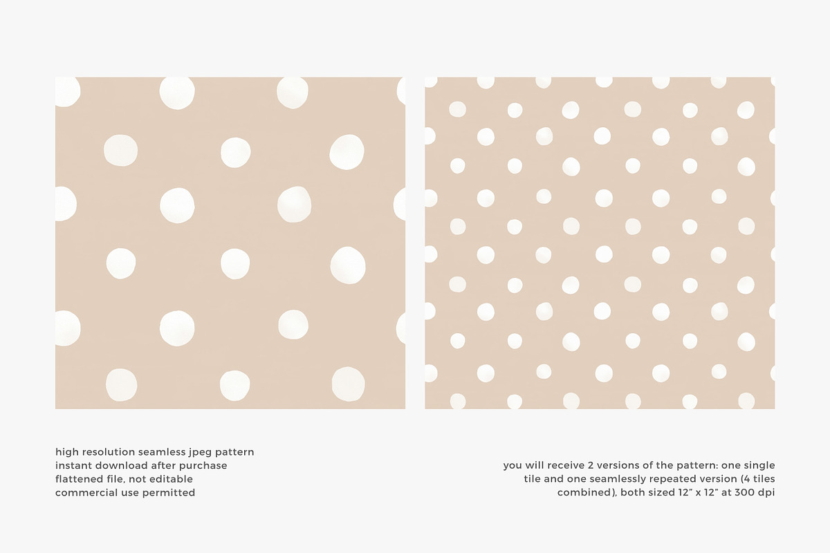 beige polka dot seamless pattern, a Pattern Graphic by Pink Studio Art (Photo 3 of 4)