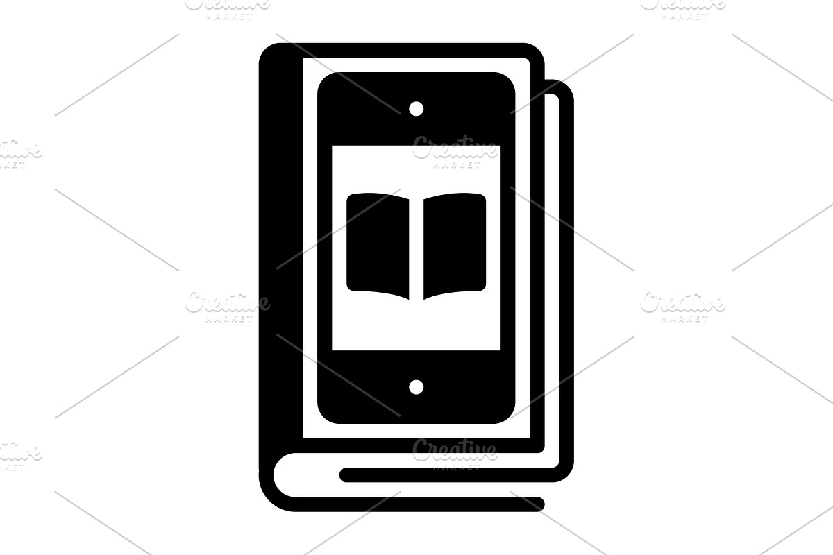 Ebook book recording solid icon, a Solid Icon by Creative priyanka