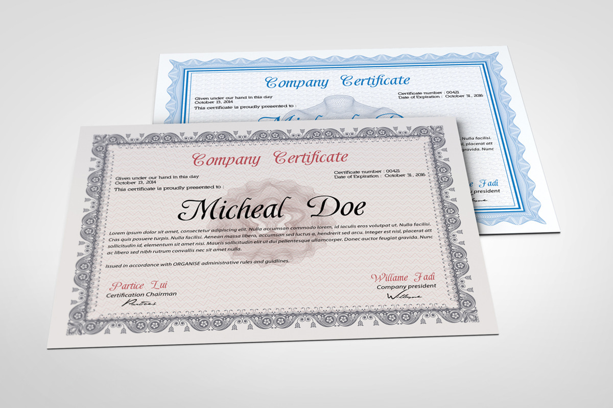 Certificate or Diploma Templates, a Stationery Template by idesignstudio (Photo 3 of 5)