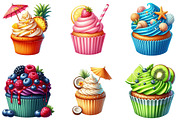 Summer Sweet Cupcake Sublimation, a Seasonal Illustration by DreamArtGraphic (Thumbnail 3 of 4)