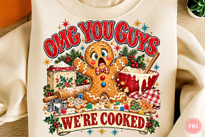 Funny Gingerbread Man Christmas PNG