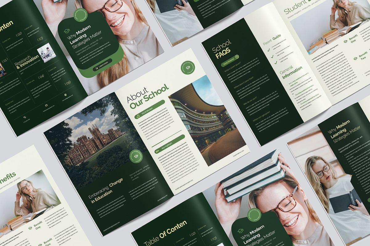 Project School Handbook Template, a Brochure Template by TMint Play (Photo 2 of 8)
