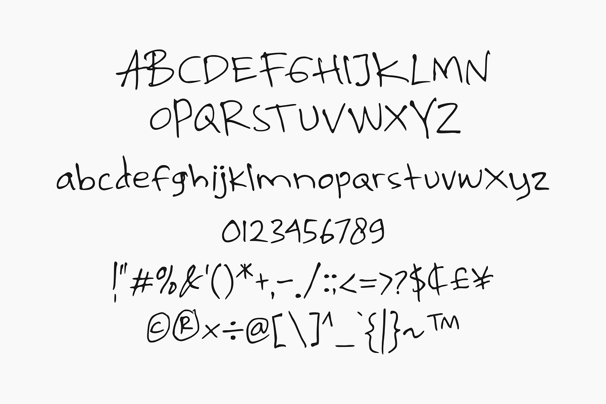 Notinterested, a Handwritten Font by Yktypstd (Photo 8 of 9)