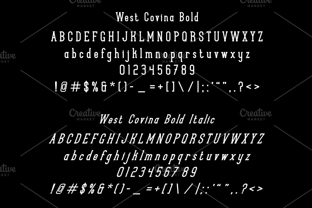 West Covina, a Slab Serif Font by Kuya Carthy Art + Design (Photo 4 of 6)