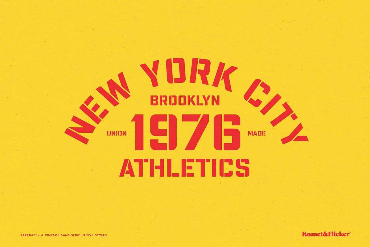 SAZERAC – A Bold Vintage Style Font, a Sans Serif Font by Komet & Flicker (Photo 10 of 15)