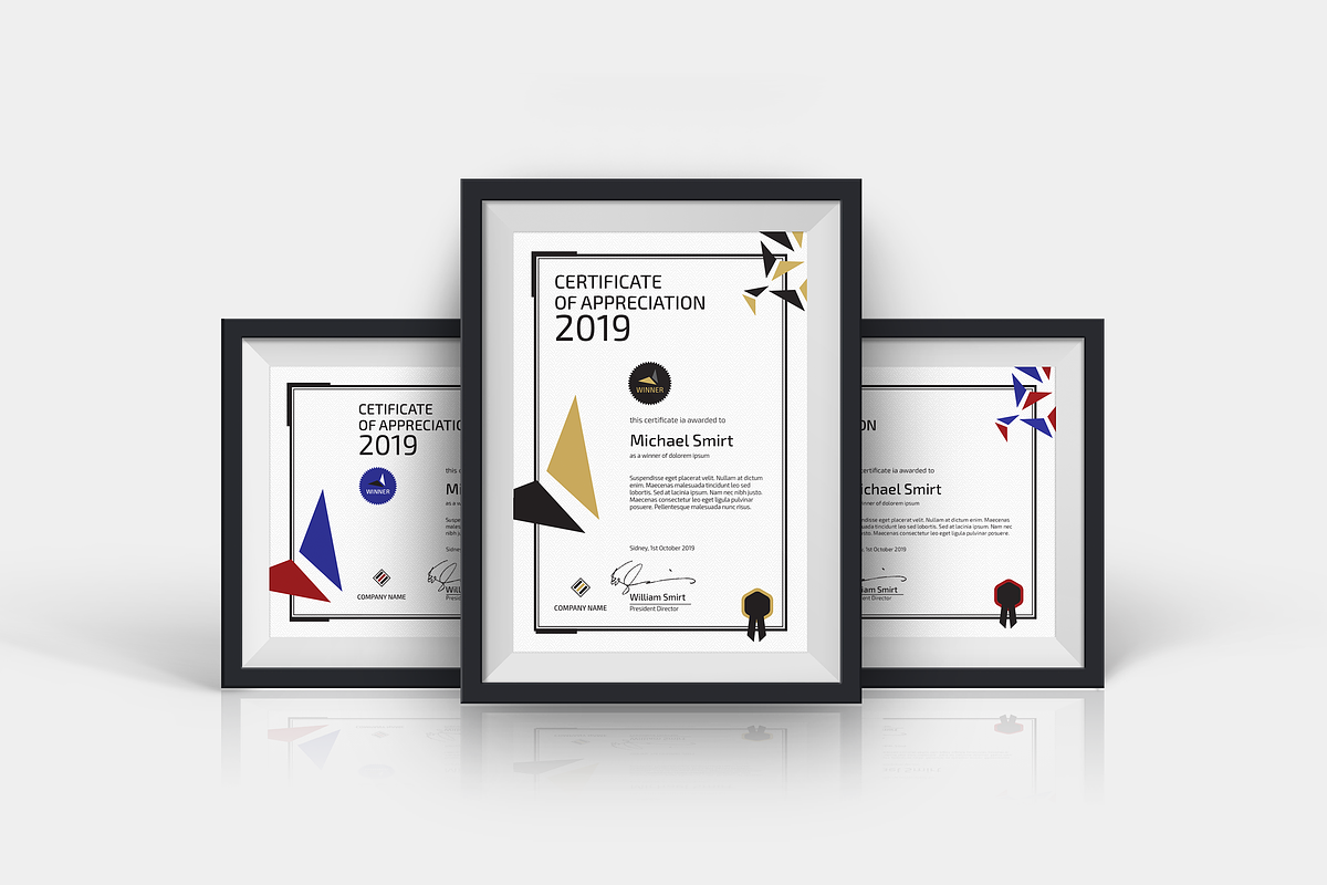 Modern Certificate, a Stationery Template by silukEight (Photo 7 of 7)