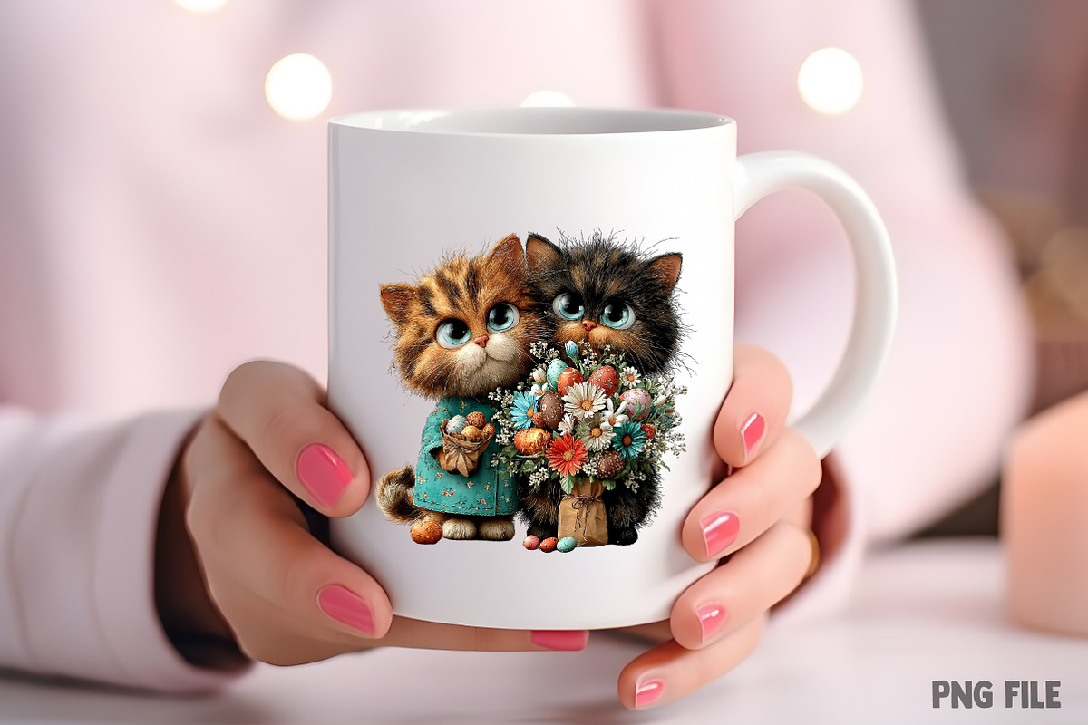 Whimsical Easter Cat Best Friend Png, an Illustration by Craft Nest (Photo 8 of 11)