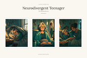 Neurodivergent Teen Illustrations, a Person Illustration by LanternkinStudio (Thumbnail 1 of 13)