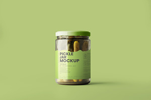 Pickle Jar Mockup, a Packaging Mockup by MockupFree.Net