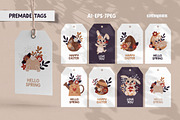 Cute Easter Clipart, Patterns, Print, a Seasonal Illustration by Ejevyaka (Thumbnail 11 of 11)