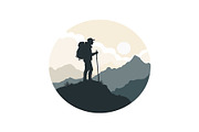 Mountain Explorer Silhouette Bundle, an Object Graphic by Gfx_Store (Thumbnail 4 of 13)