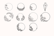 40 Wreath Hand Drawn Bundle Svg, a Decorative Illustration by BoudaTemplate (Thumbnail 3 of 3)