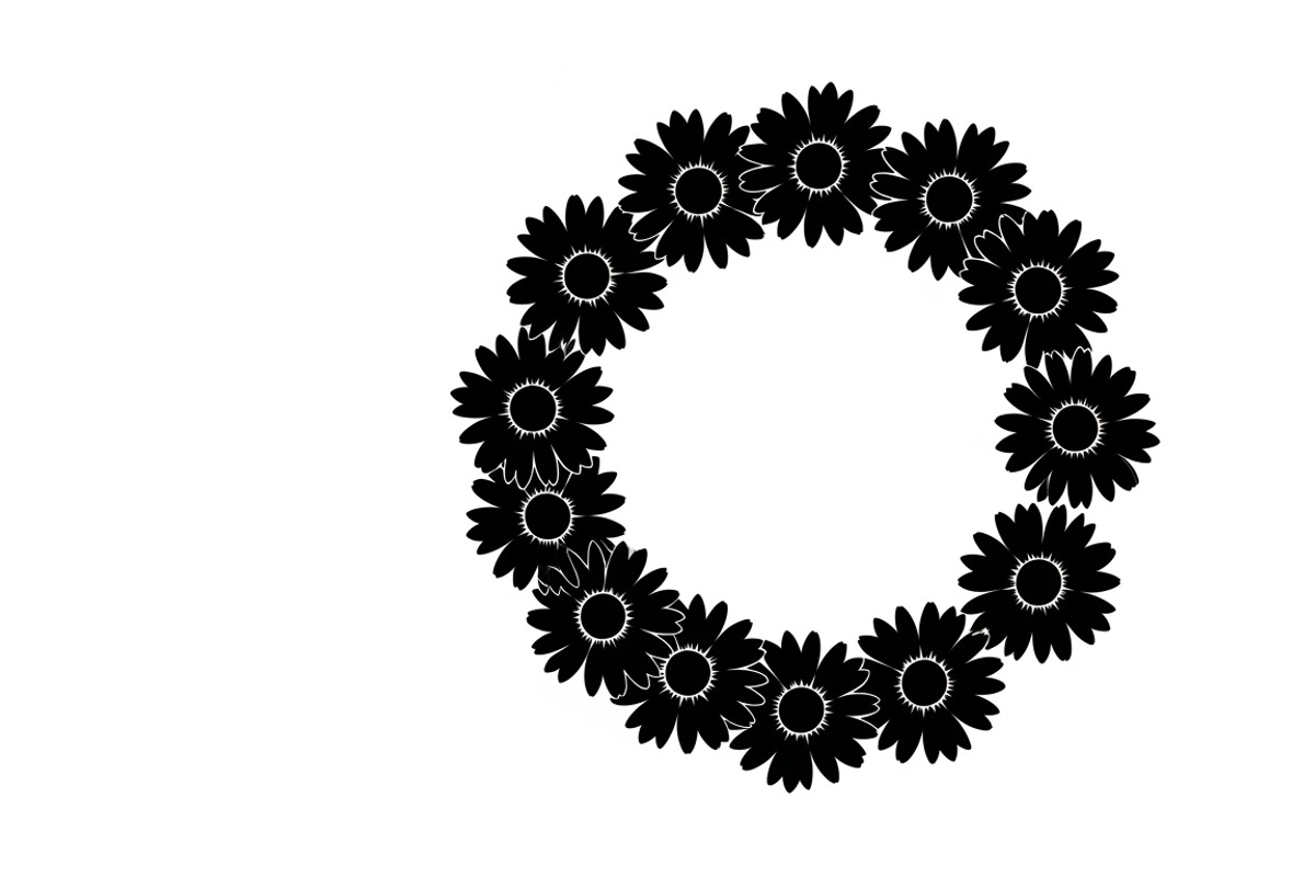 Charming daisy circle decor design, an Illustration by Amazin_art (Photo 24 of 27)