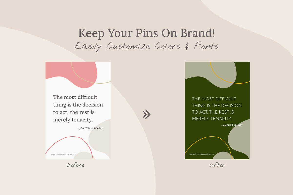 Abstract Pinterest Templates CANVA, a Social Media Template by Elissa Mae Creative (Photo 8 of 14)