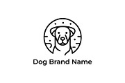 Dog portrait geometric branding mark, a Branding & Logo Template by Vectorium Studio (Thumbnail 1 of 2)