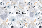 Dusty blue Pattern Collection, a Pattern Graphic by Madebyia (Thumbnail 1 of 9)