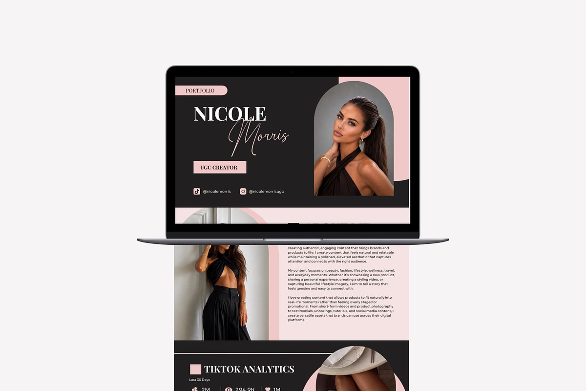 UGC Portfolio Website Template Canva, a Landing Page Template by Business Chic (Photo 5 of 5)