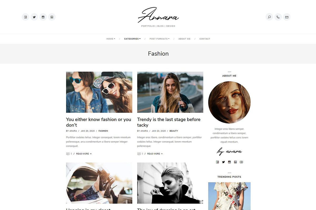 Anara - Personal Blog, a Bootstrap Template by aliarslan (Photo 7 of 8)