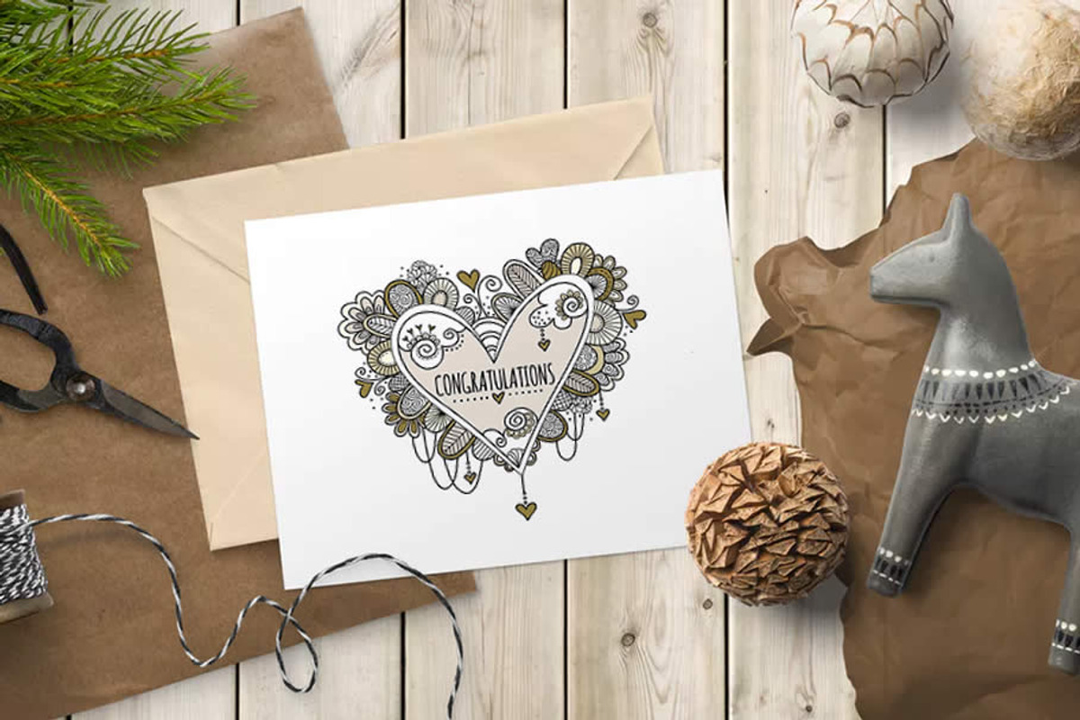 Congratulations Heart, an Illustration by Tazi Design (Photo 1 of 3)