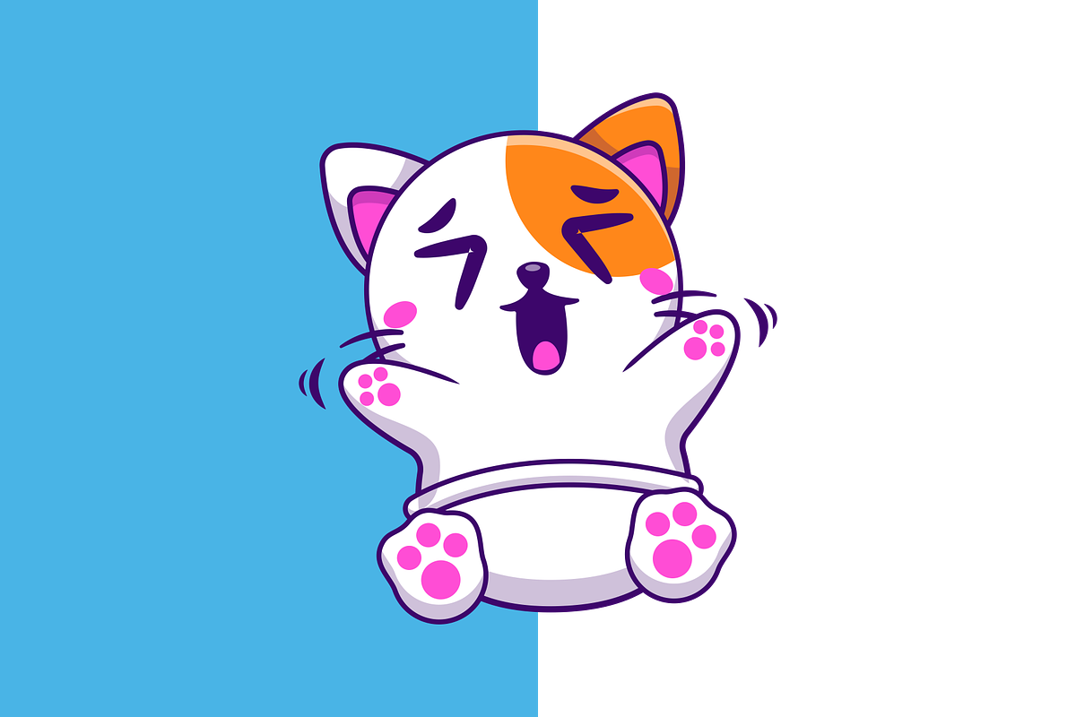 Cute Baby Cat Happy Cartoon, an Animal Illustration by Artstorystudio (Photo 2 of 3)