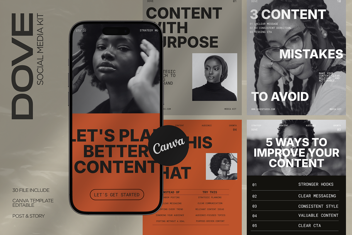 Dove|Social Media Kit, a Social Media Template by adoestudio (Photo 1 of 8)